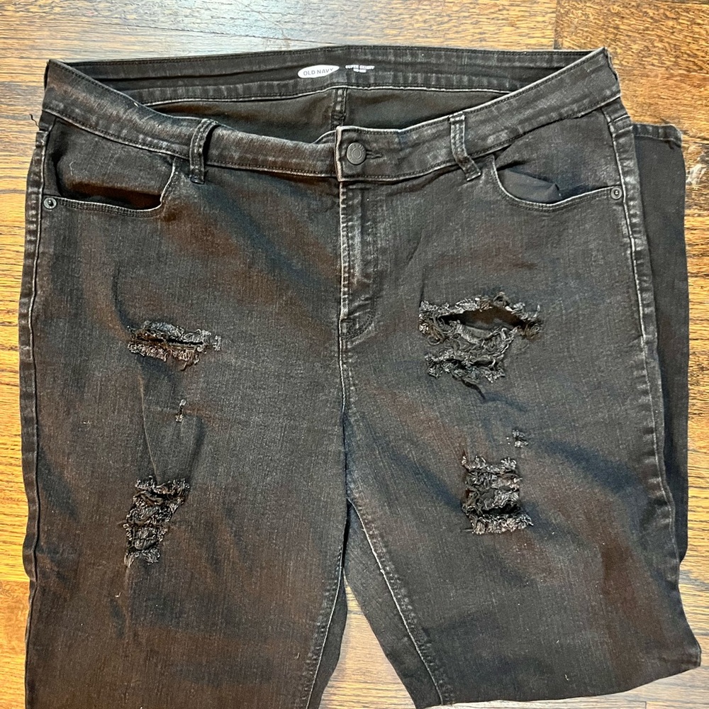 Women’s Old Navy Super Skinny Mid Rise Black Jeans Size 16